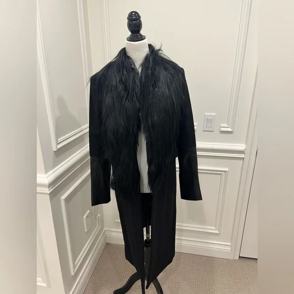 Rag & Bone mohair & leather coat. Size small. Very cool & edgy from Shopbop - Picture 3 of 10